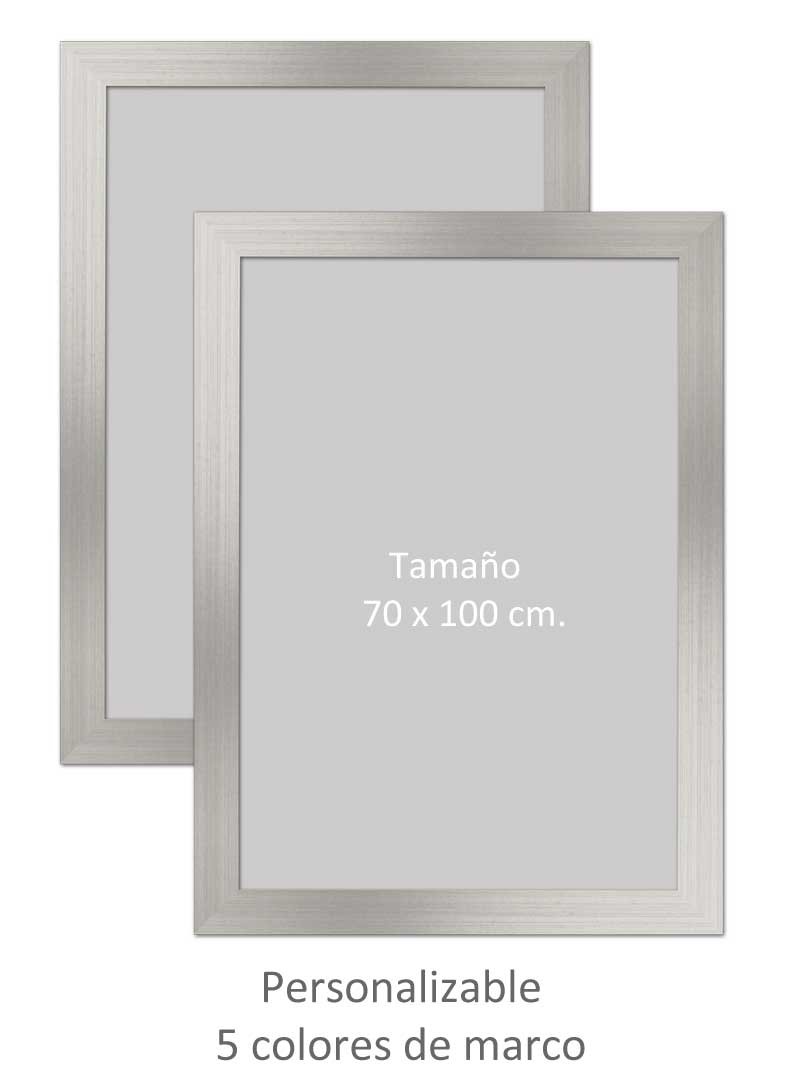 Mira Marco de madera Top Pro S 50x70 cm - plata - Cristal estándar