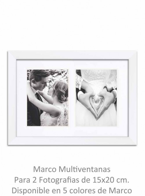 Marco 59 Multifotos 2-15x20 cm. + Metacrilato Brillo + Tablero